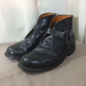 Vintage 90s Bates Leather Black Monk Strap Buckle Boots 8.5 3E Wide Floataways